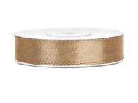 Dekoband Geschenkband Schleifenband 12mm, 25 M Rolle - Gold