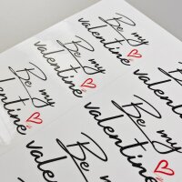 Transfer Spruch-Labels -  Be my Valentine