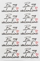 Transfer Spruch-Labels -  Be my Valentine