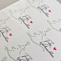 Transfer Spruch-Labels -  Frohe Weihnachten (Tanne)