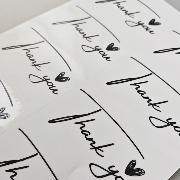 Transfer Spruch-Labels -  Thank you