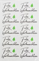 Transfer Spruch-Labels -  Frohe Weihnachten