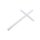 Cake Topper Kreuz schmal - Milky White