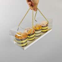 10 Stk. Verpackung Transparent mit Tragekordel - 27,5 x11 x 9,5 cm