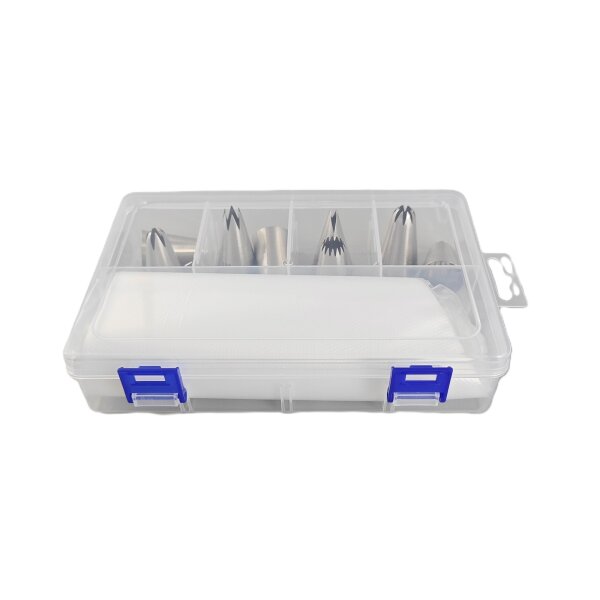 Spritztüllen Set Edelstahl + 20 Spritzbeutel Vintagecake