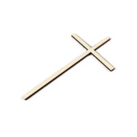 Cake Topper Kreuz schmal - Holz