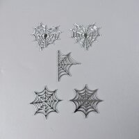 6 tlg. Cake Topper Halloween - Spinnennetze