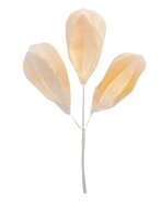 Premium Wafer Flower - Weiß/Gold Blätter - 15...
