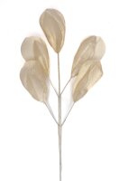 Premium Wafer Flower - Weiß/Gold Blätter - 10 Stk.