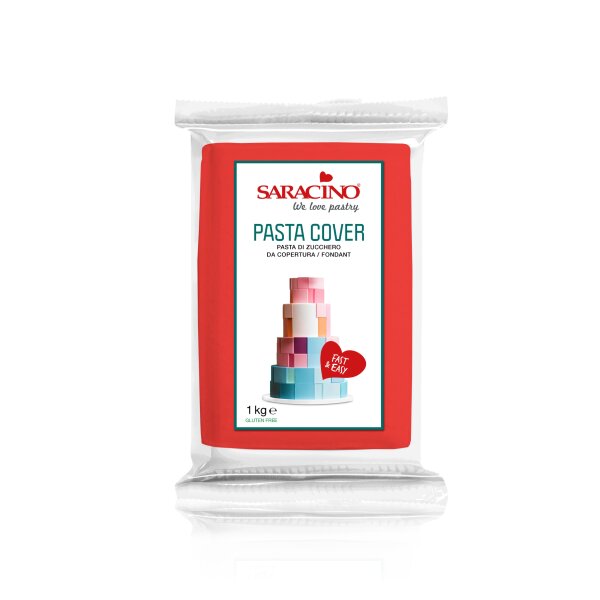 Saracino Rollfondant Pasta Cover 1 kg - Rot 1Kg