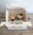 10 Stk. Cupcake Muffin Box 4er Cup weiß mit Henkel