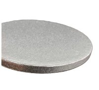 5 Stk. Cake Board RUND - Silber - 25,4 cm (10 inch)