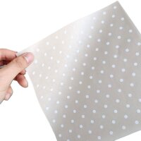Fettpapier Einschlagpapier 25  x 25 cm - 50 Blatt - Dots Beige
