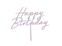 Cake Topper Lila Acryl - Happy Birthday