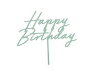 Cake Topper Grün Acryl - Happy Birthday