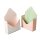 Brief Box Patisserie 23cm x H 8cm Rosa/weiß gestreift