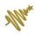 Cake Topper Weihnachten Acryl - Tannenbaum Gold