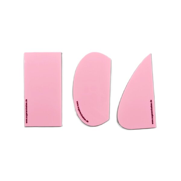 3 Mini Scraper Spachtel Acryl Smooth Edge