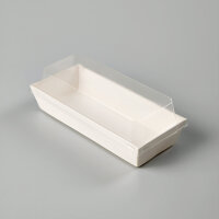Kuchen Bento Box 19 x 8,5  x 6,5  cm Weiß LANG