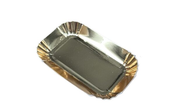 50 Mini Törtchenteller Gebäckschale fettdicht rechteckig 12x7,5 cm