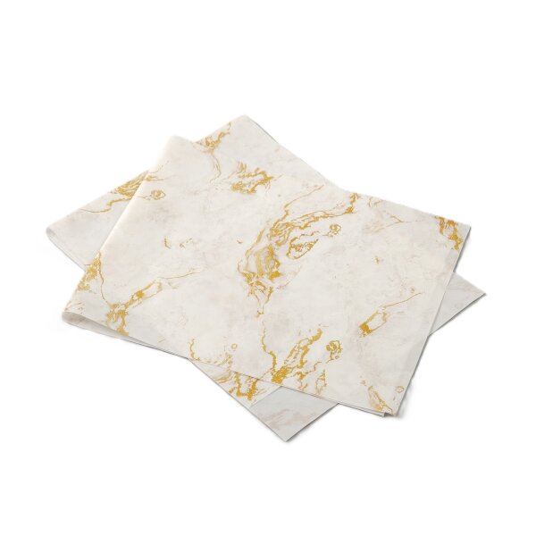 Fettpapier Einschlagpapier 50 x 20 cm - 50 Blatt -Gold Muster