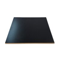 Cake Board Quadrat 25 x 25 cm Schwarz 6 mm - Extra stabil