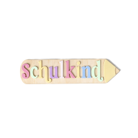 Cake Topper Einschulung Holz Acryl - STIFT Pastel