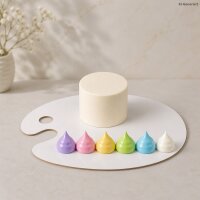 Cake Board Card  30 x 25 cm Weiß 3 mm - Paint Palette