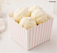 10 Stk. Popbox Popcorn Cake Box fettdicht - gestr. Rosa