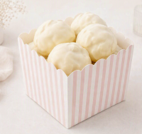 10 Stk. Popbox Popcorn Cake Box fettdicht - gestr. Rosa