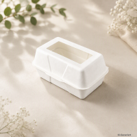 10 Sk. Bento Cake Box 20 x 12 x 10 cm mit Sichtfenster -...