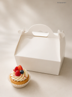 10 Stk. Patisserie Cake Box weiß mit Henkel -...