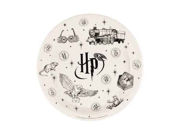 Pappteller Harry Potter, 23 cm, beige
