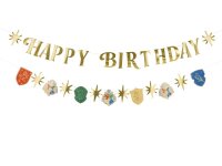 Banner Harry Potter Happy Birthday, 200 cm, gold