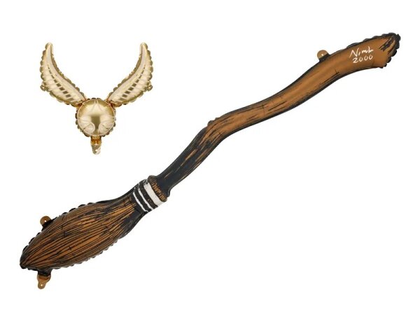 Folienballon-Set Harry Potter Besen und Schnatz, Mix