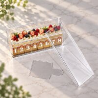 Kuchen Box Acryl Dessert Preps Schichttorte 30x10x12cm