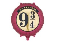 Folienballon Harry Potter Gleis 9 3/4, 35 cm, bordeaux-beige