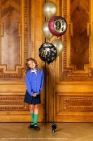 Folienballon Harry Potter Gleis 9 3/4, 35 cm, bordeaux-beige