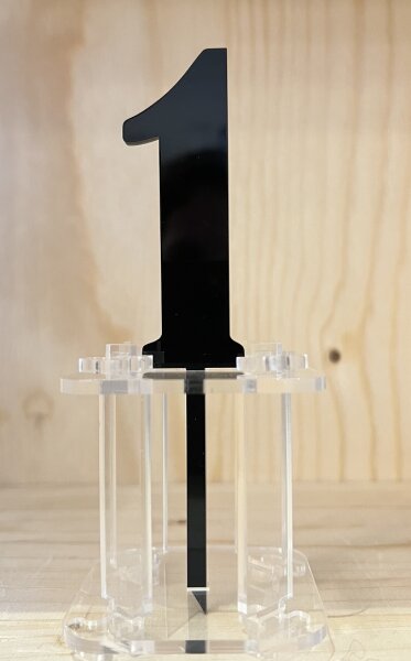 Cake Topper Acryl Schwarz Nr. 1-10 - AUSWAHL