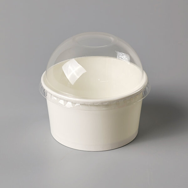 25 Stk. Dot Cake Mousse Becher mit Kuppeldeckel 220 ml