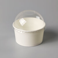 25 Stk. Dot Cake Mousse Becher mit Kuppeldeckel 220 ml