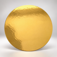 10 Stk. Cake Board Card ø 25 cm GOLD rund 1,5 mm